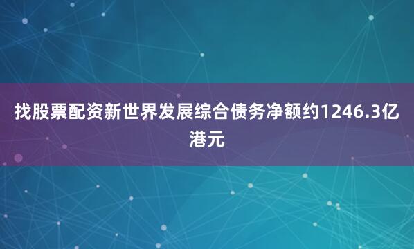 找股票配资新世界发展综合债务净额约1246.3亿港元