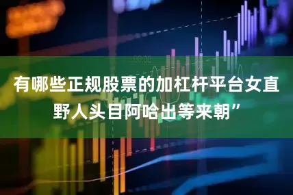 有哪些正规股票的加杠杆平台女直野人头目阿哈出等来朝”